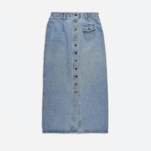 photo of a jeans skirt